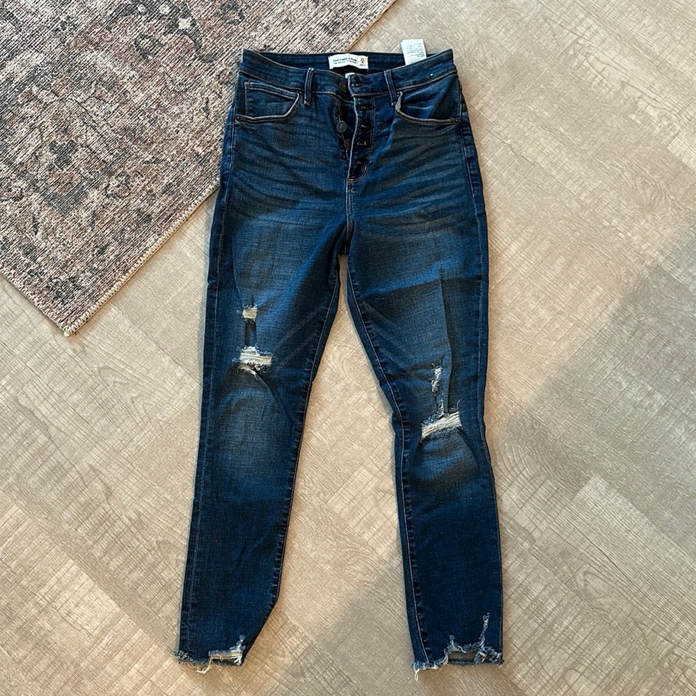 Abercrombie and Fitch distressed skinny jeans